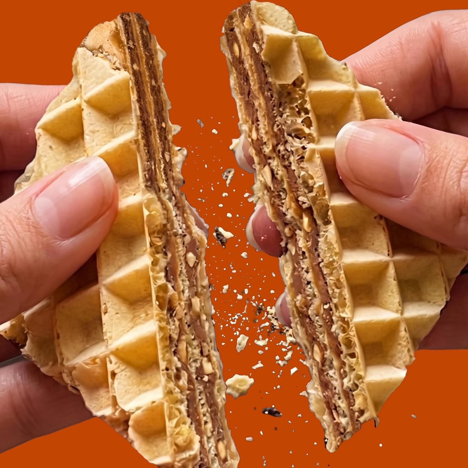 Taste Indulgence: Chocolate Hazelnut Wafer Cookies, & Low Sugar, 16 pcs