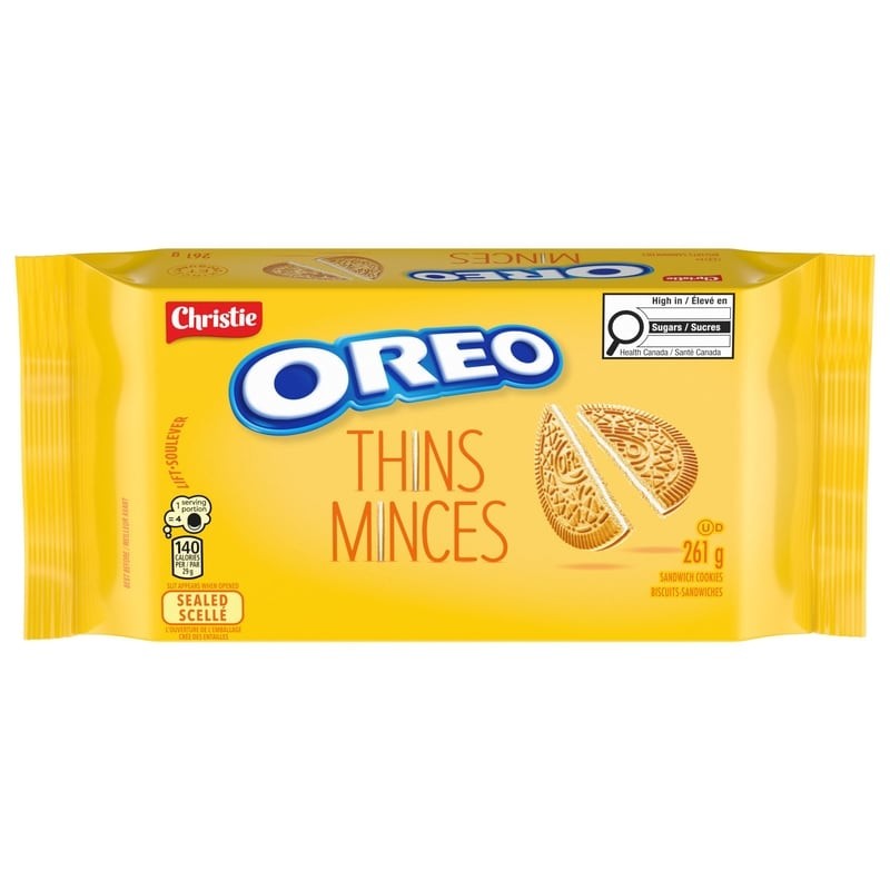 OREO Thins, Golden Sandwich Cookies (261 g)