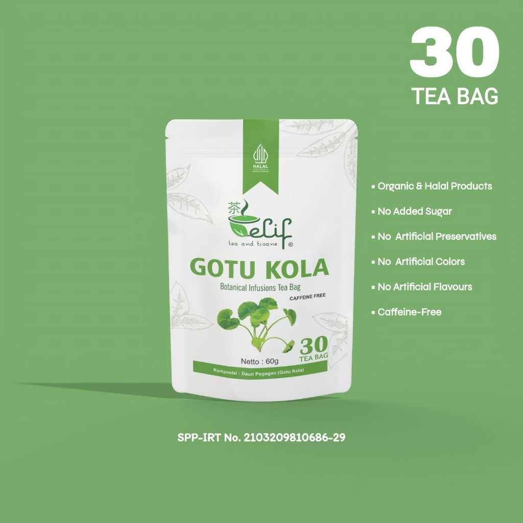 Gotu Kola Tea 60g 30 Tea Bags Herbal Infusion For Daily Ritual Botanical Blend