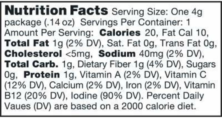 Ocean’s Halo Seaweed Snacks (Sea Salt) 1 case of 12 Unit Trays