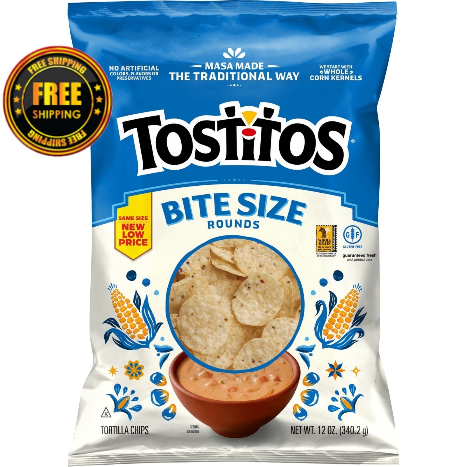 Tostitos Mini Round Tortilla Chips, 12 oz Bag