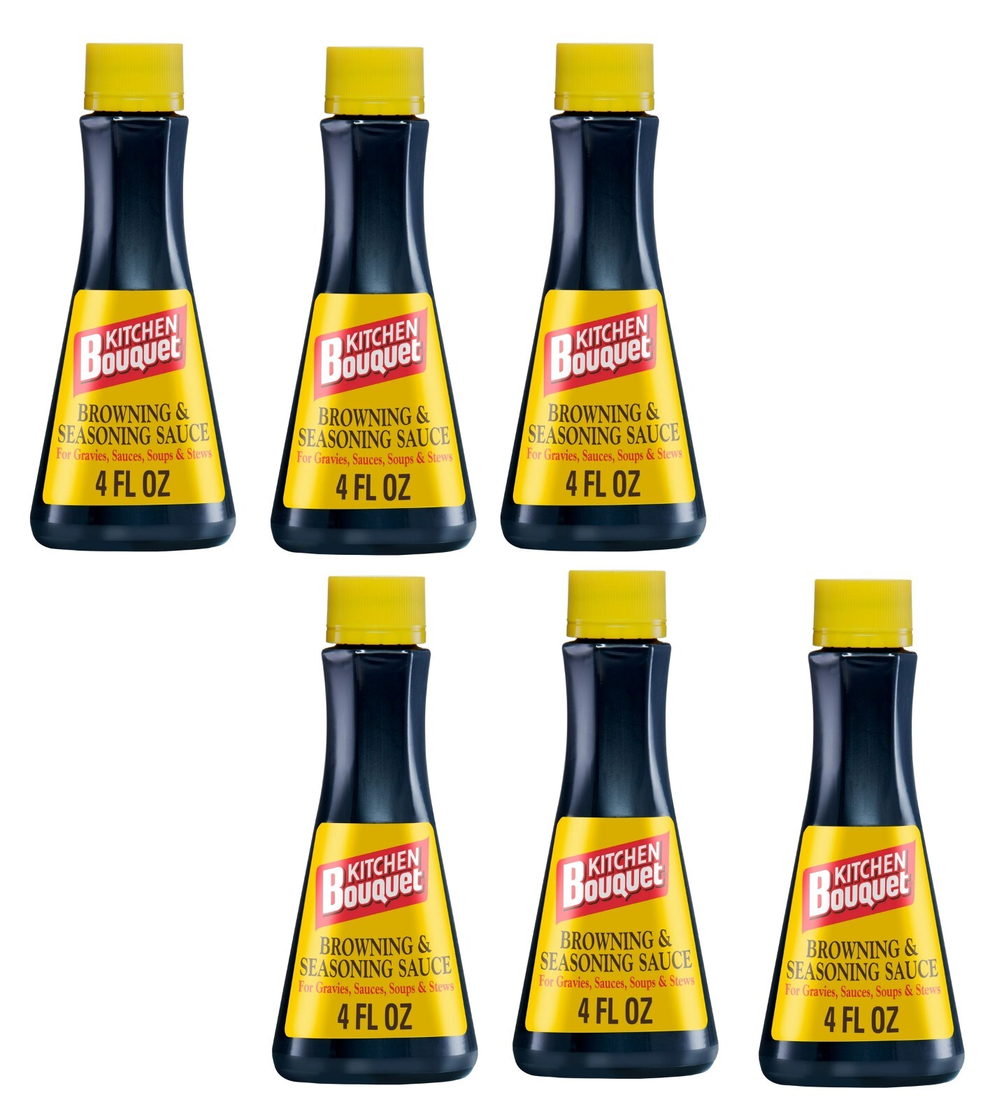 6-Pack Kitchen Bouquet Browning & Seasoning Sauce – 4oz Bottles – Enhance Flavor