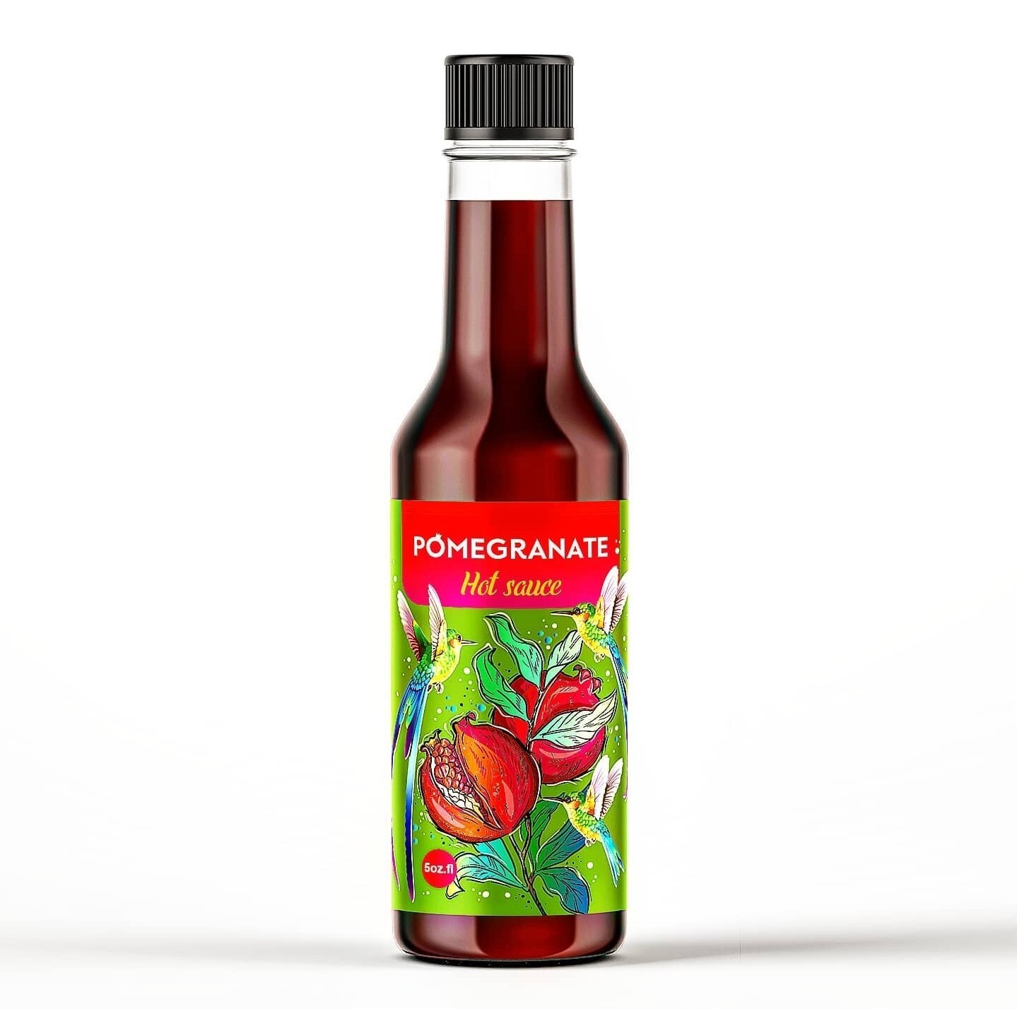 Pomegranate Hot Sauce 5 Oz Bottle Mediterranean Mild Hot Sauce Middle Eastern