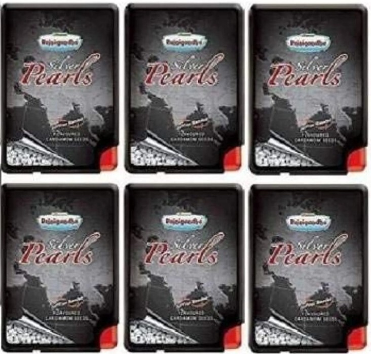 Rajnigandha Silver Pearls (12 packs) Saffron Blended Flavoured Elaichi Cardamom