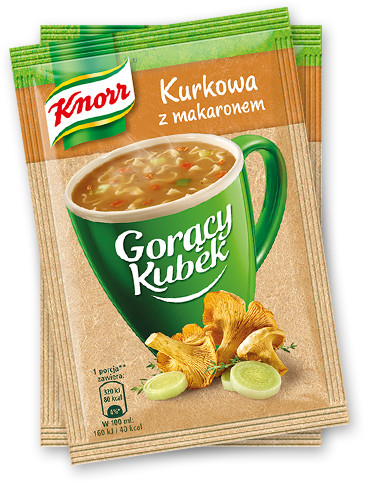 PACK OF 10 KNORR INSTANT Soup POLAND – BIG CHOICE GORACY KUBEK CUP QUICK COOKING
