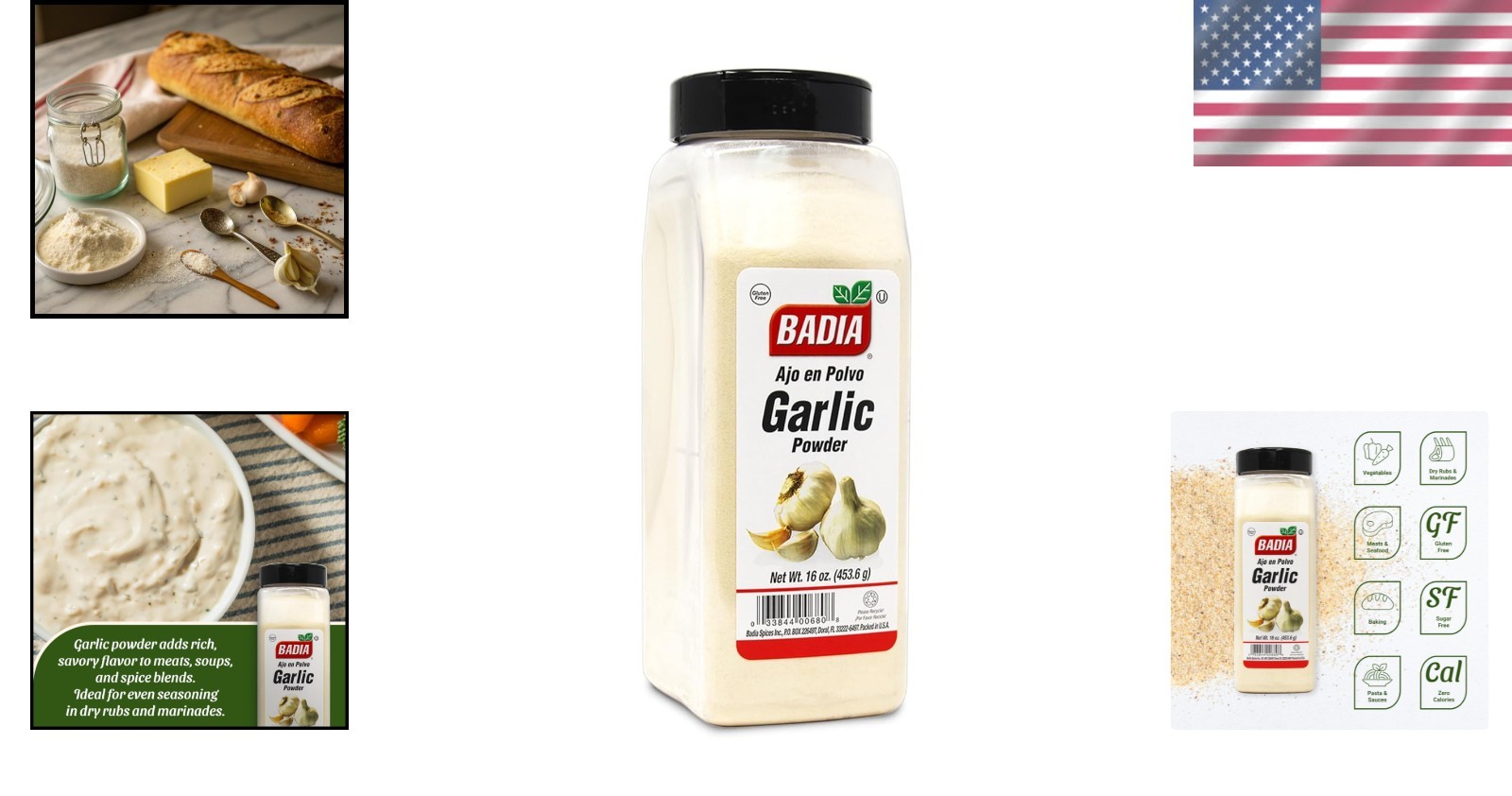 16 oz Garlic Powder – Essential Spice for Flavorful Meats, Sauces, and More