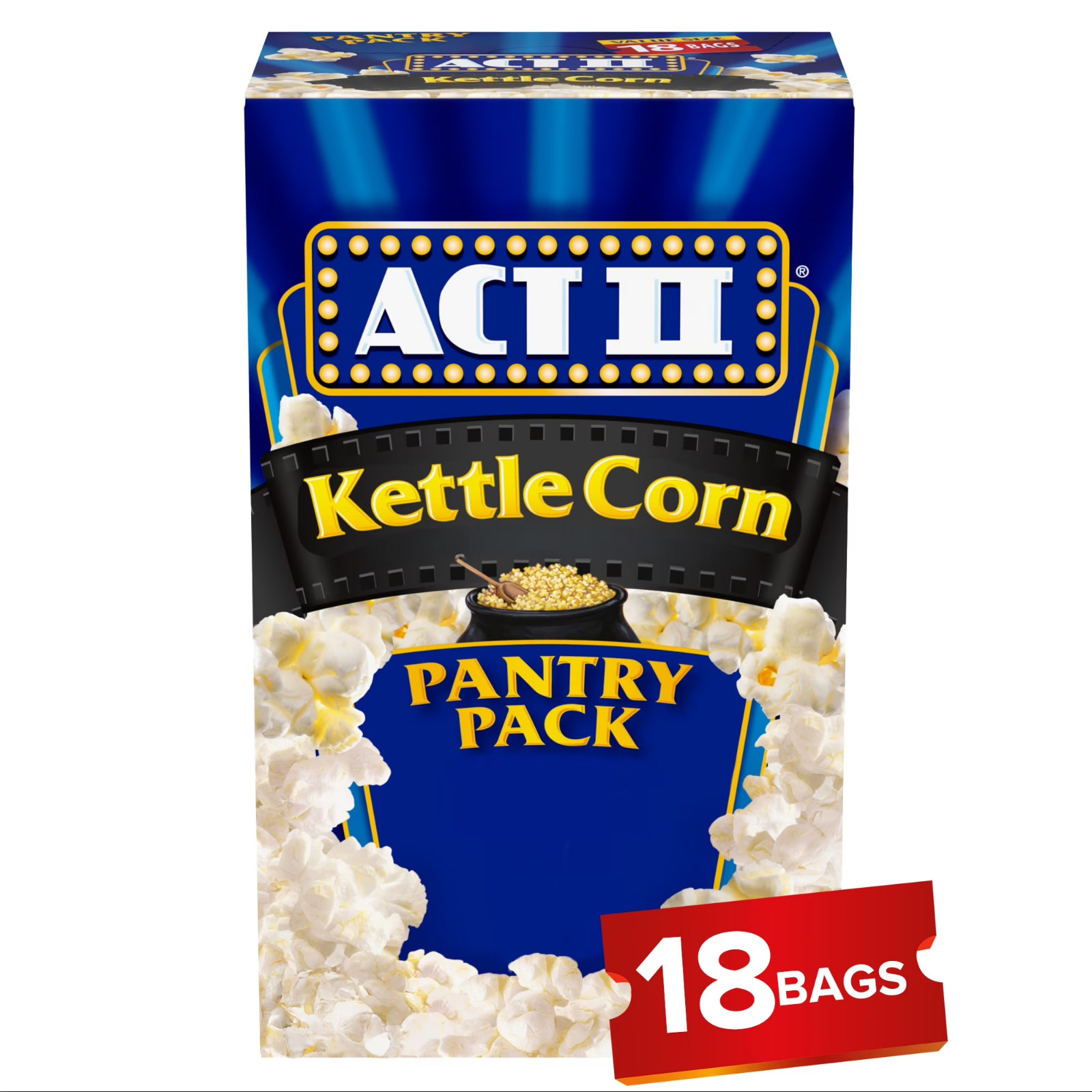Act II Kettle Corn Microwave Popcorn, 2.75 oz., 18-Count Bags FREE SHIPPING