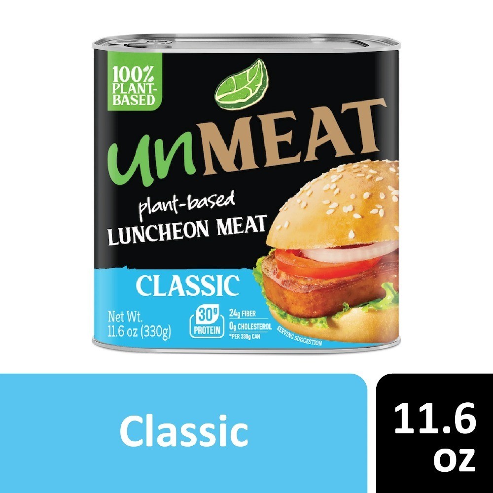 Canned Luncheon Meat Style Vegan Plant-Based 11.6oz 4 Pack Non-Perishable Pantry