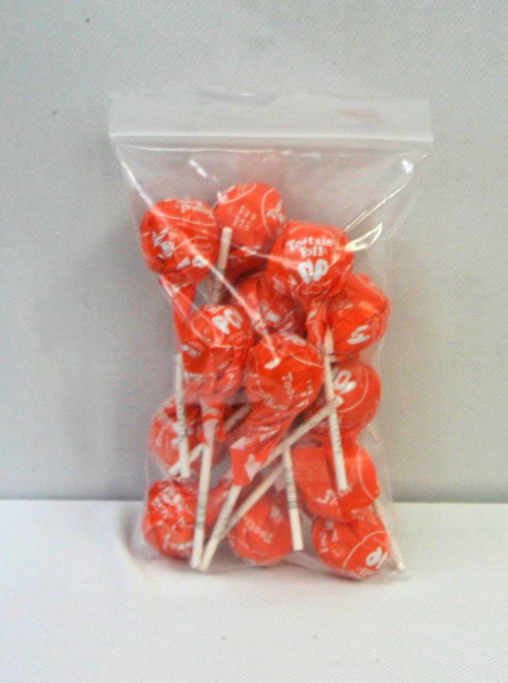 14X ORANGE Tootsie Roll Pops a ((dozen +2)) Lollipops FRESH, ships in box