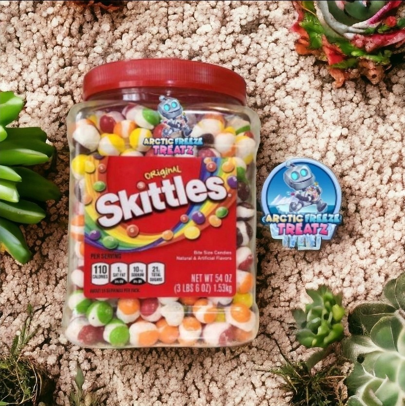 Arctic Freeze Treatz* Freeze Dried Original Skittlez 54oz Bulk Tub Made to Order