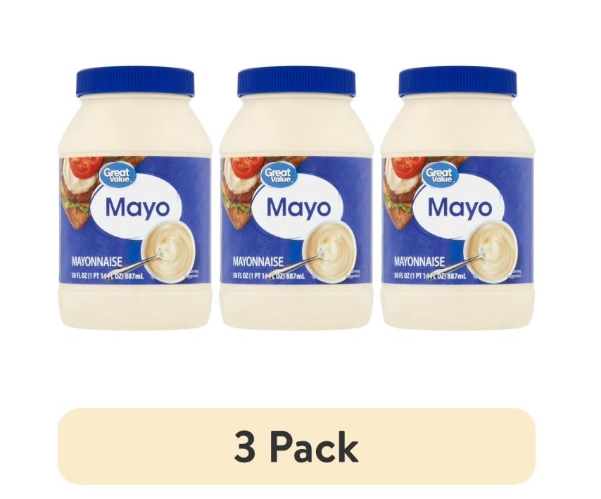 (3 pack) Great Value Mayonnaise, 30 fl oz