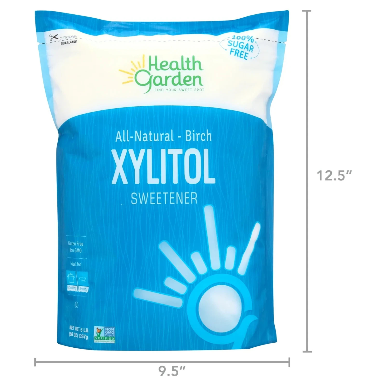 Xylitol Sweetener Health Garden Birch 5 POUNDS 100% Sugar Free Non-GMO