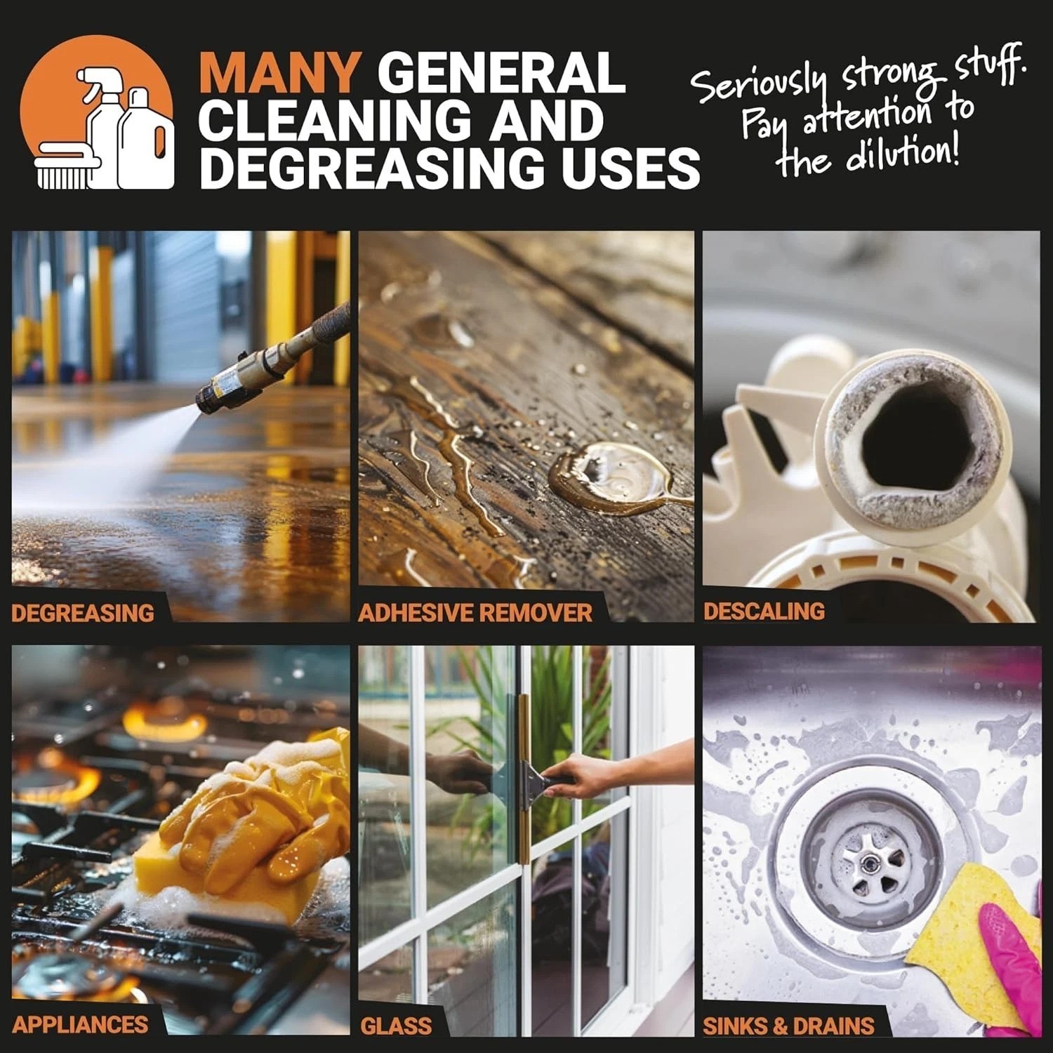 Eco-Friendly 50% Cleaning Solution – Powerful Concentrate, Leak Resistant Pack