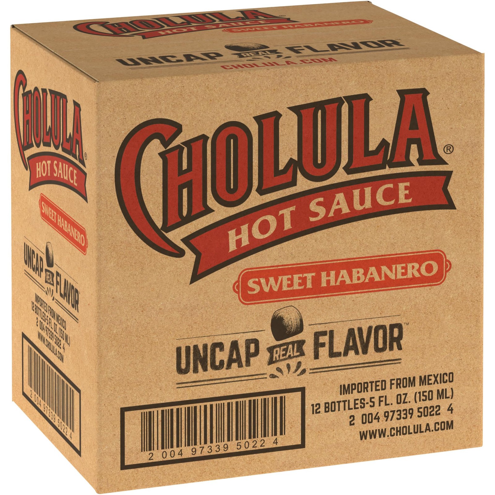 Cholula Sweet Habanero Hot Sauce 12 Pack of 5 Fl Oz Tropical Heat Condiment