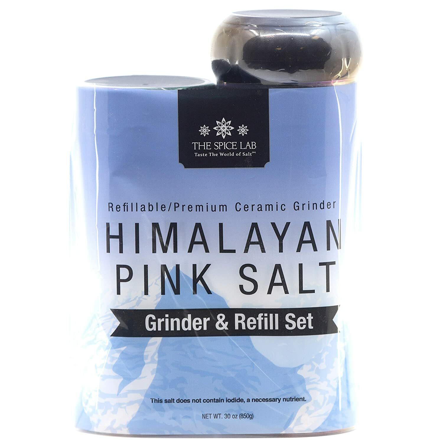 The Spice Lab Pink Himalayan Salt Coarse Grinder Pack – Natural, Pure Crystals