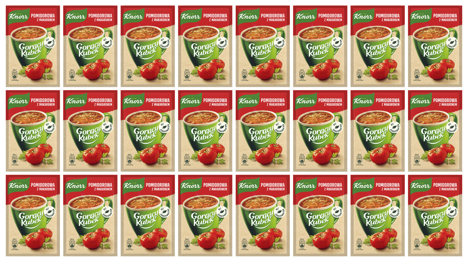 24 KNORR Tomato with Noodles Instant Soup Sachets 19g 0.67oz