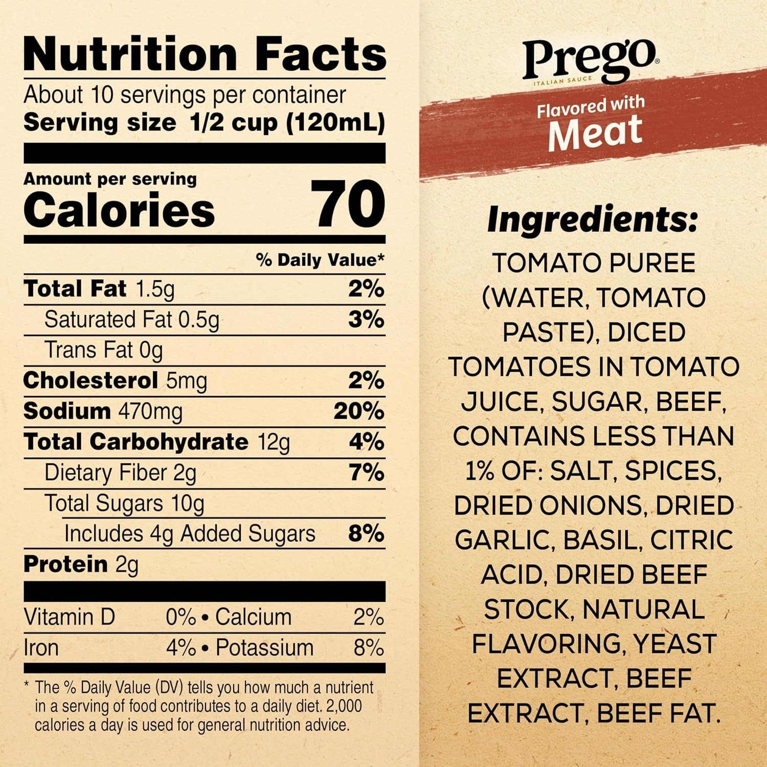 Italian Tomato Pasta Sauce Flavored With Meat, 45 OZ Jar Case of 6