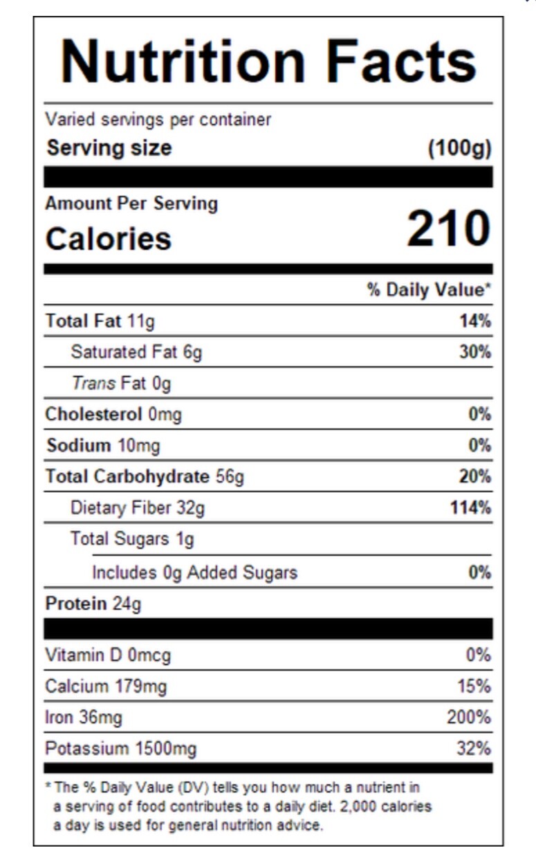 Cacoa Powder Raw All Natural Premium Grade Unsweetened Cocoa~8.oz Super Food