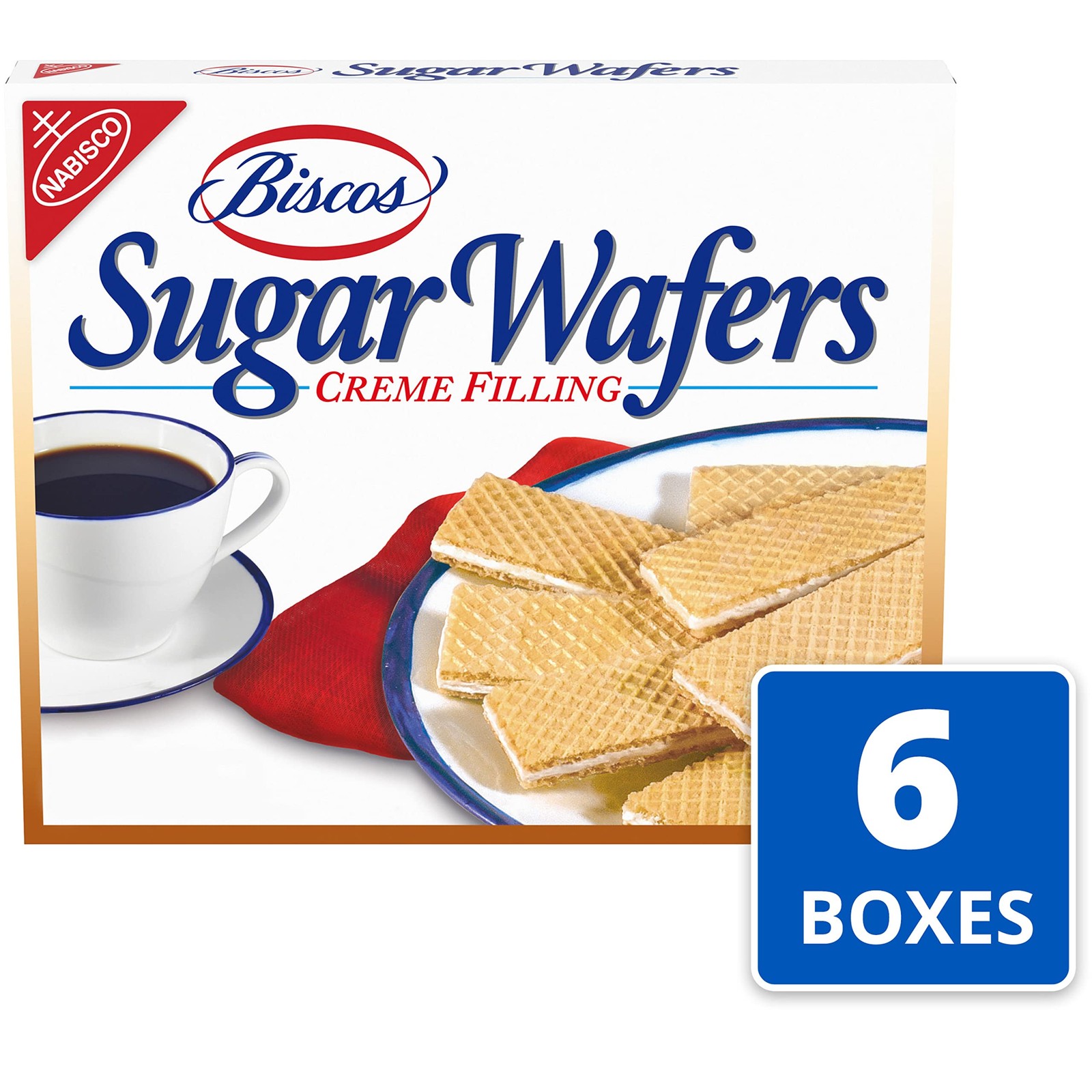 Biscos Creme Filled Sugar Wafers, 6 – 8.5 oz Boxes