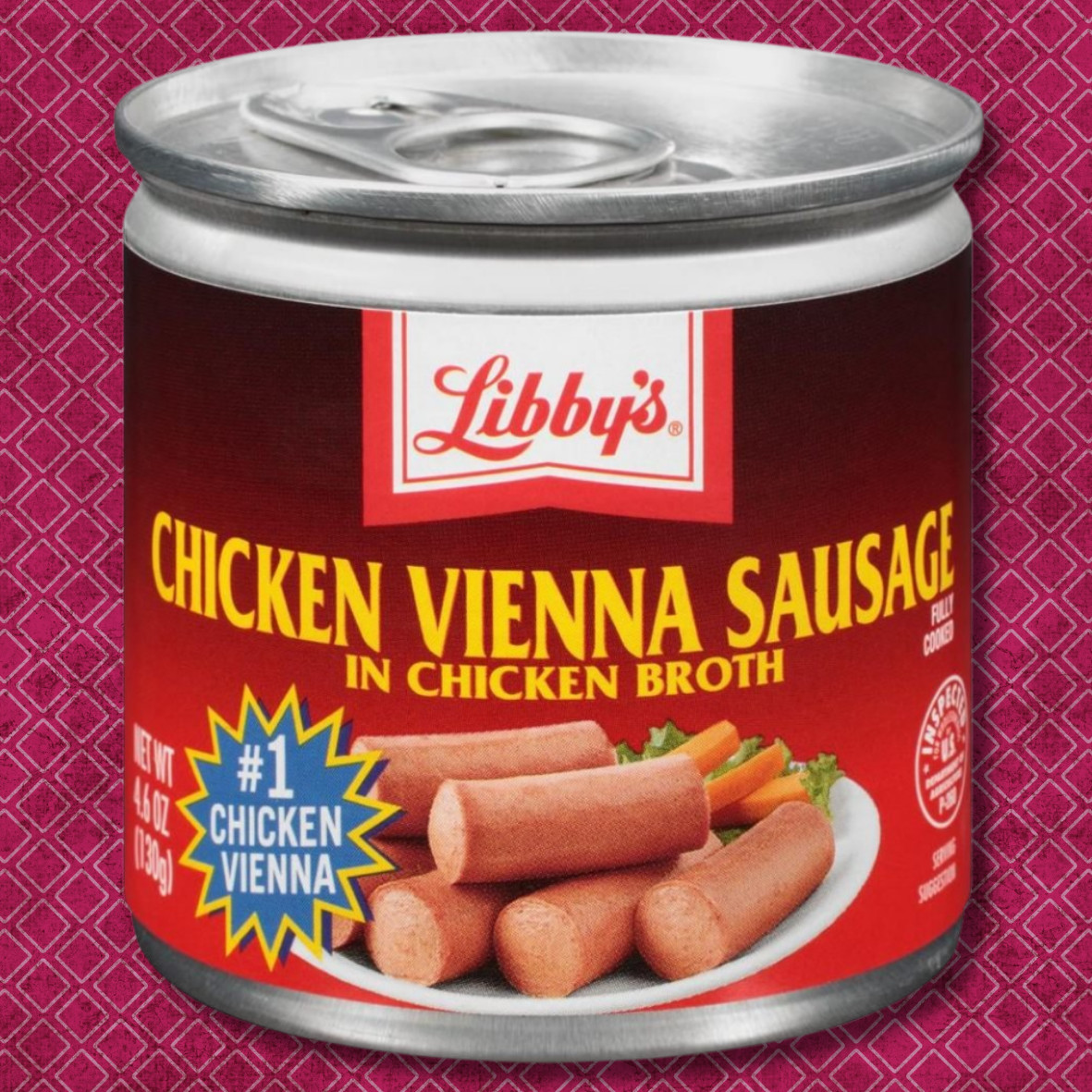 Chicken Vienna Sausage in Chicken Broth, Canned Sausage, 4.6 OZ