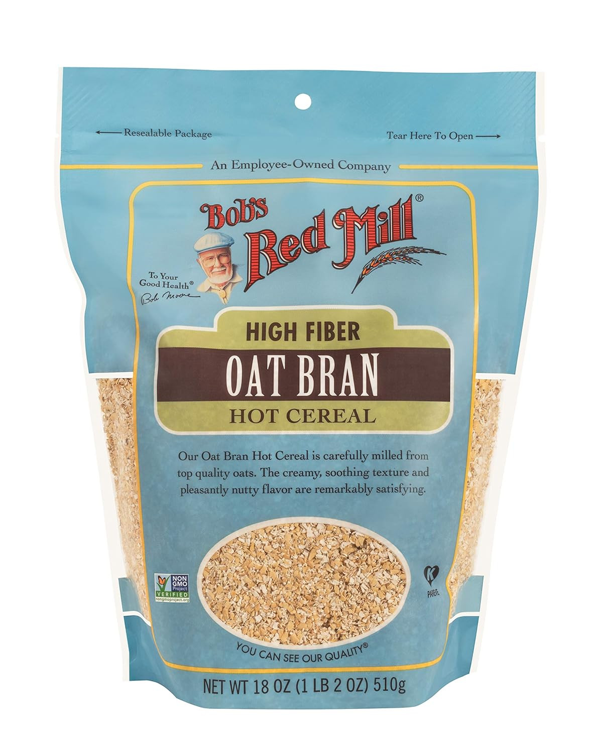 Oat Bran, 18Oz (Pack of 4) – Non GMO, Vegan, Kosher