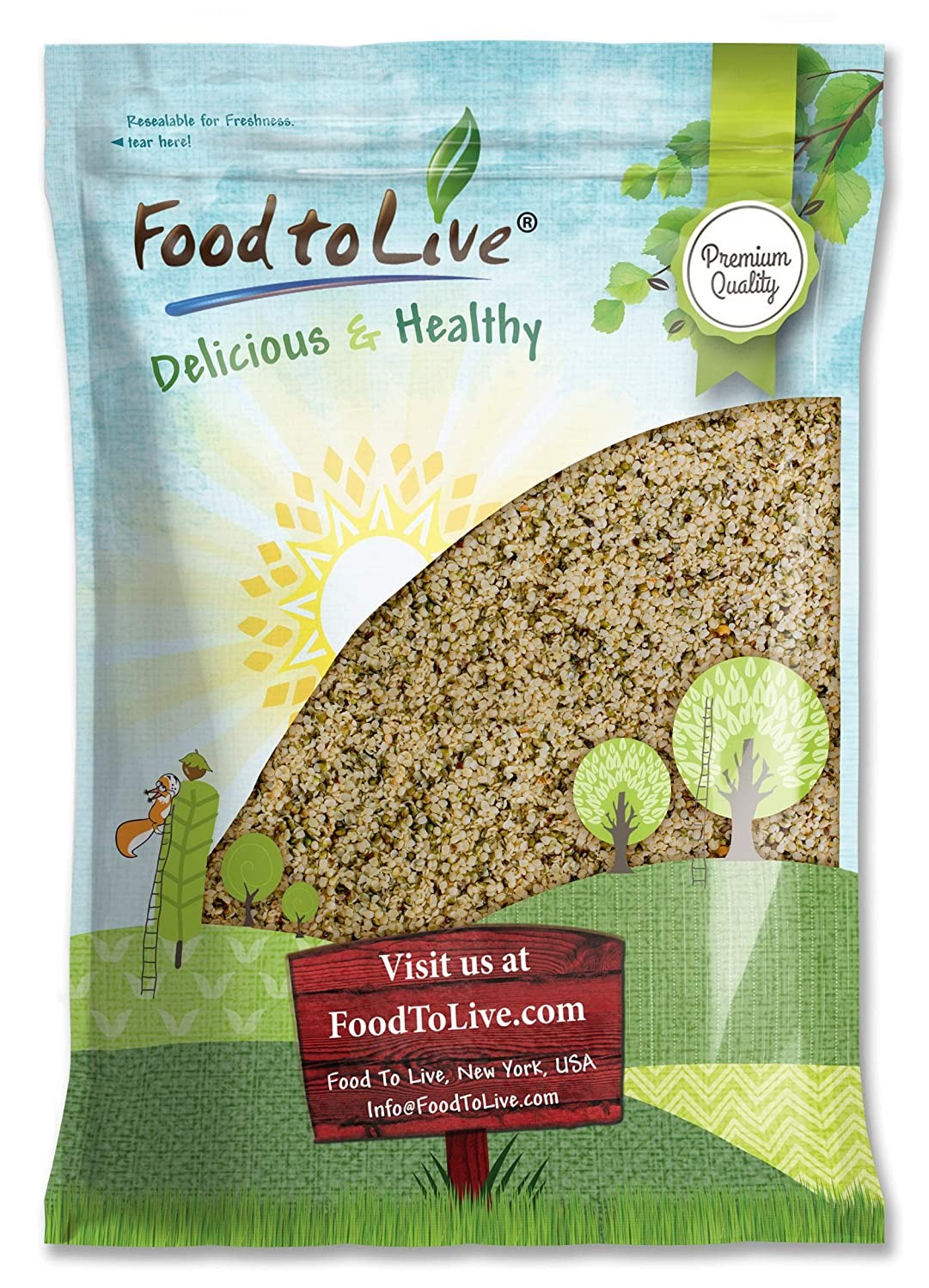 Canadian Hulled Hemp Seeds (Hearts) – Kosher – by Food to Live