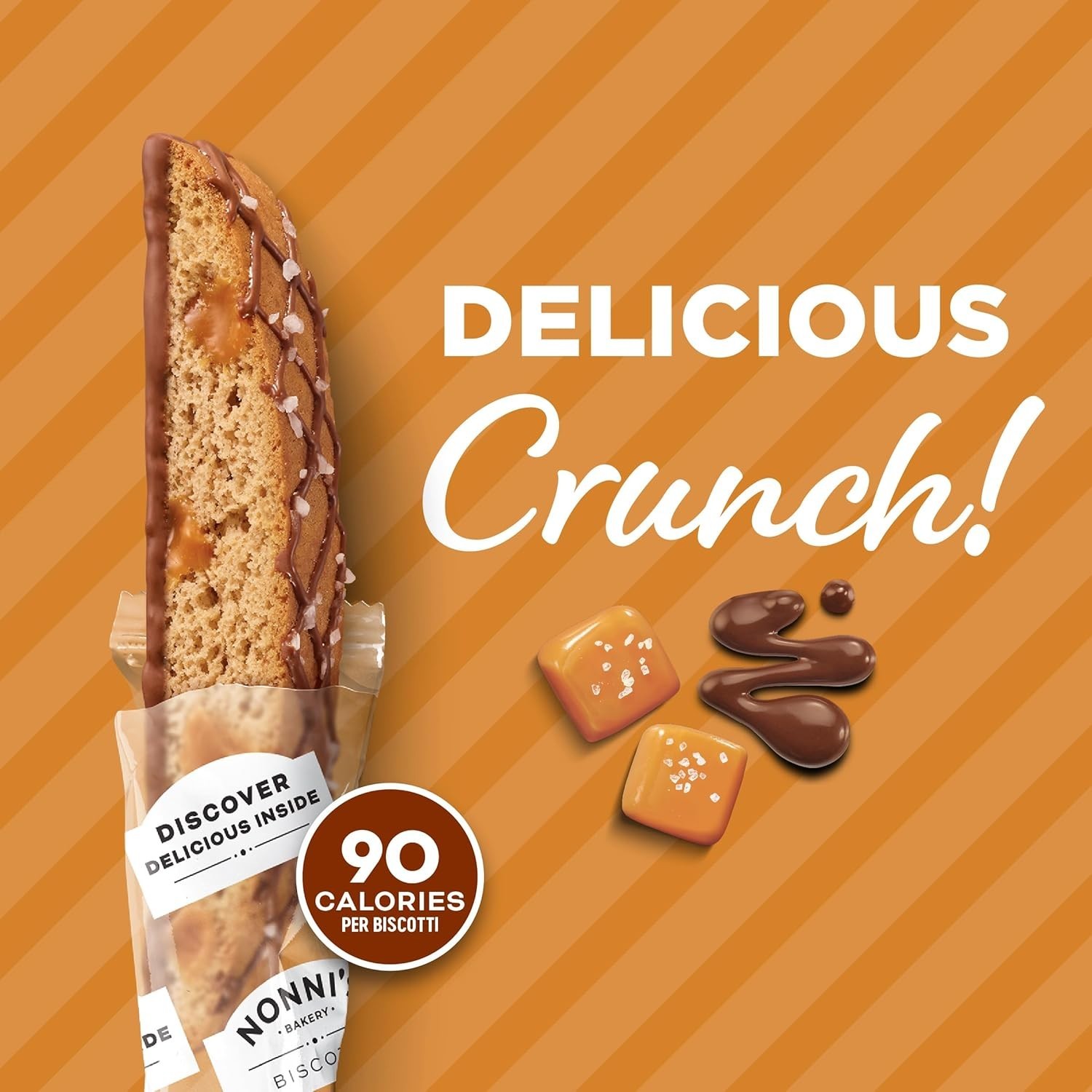 Gourmet Salted Caramel Biscotti – Individually Wrapped for Anytime Enjoyment
