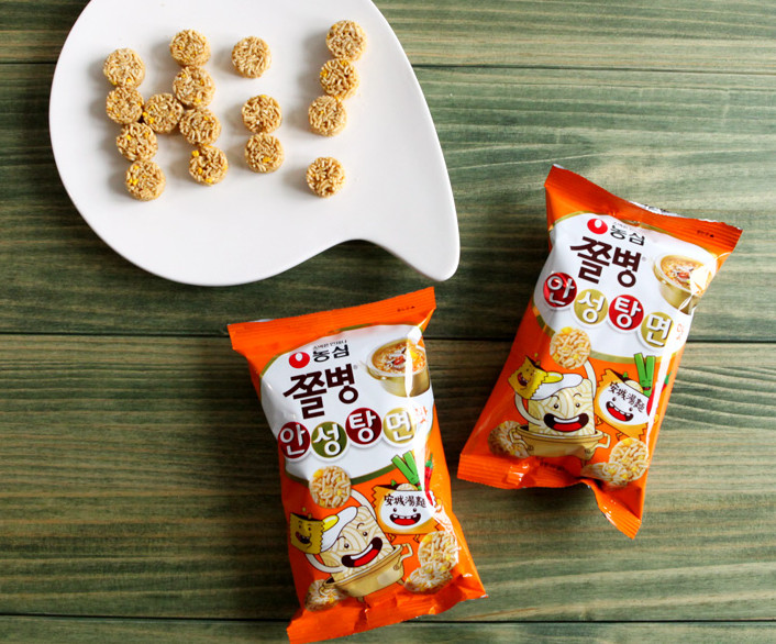 Korean Snack NONGSHIM JJOL-BYUNG SNACK ANSUNGTANGMYUN Noodle Taste 77g x 2pack