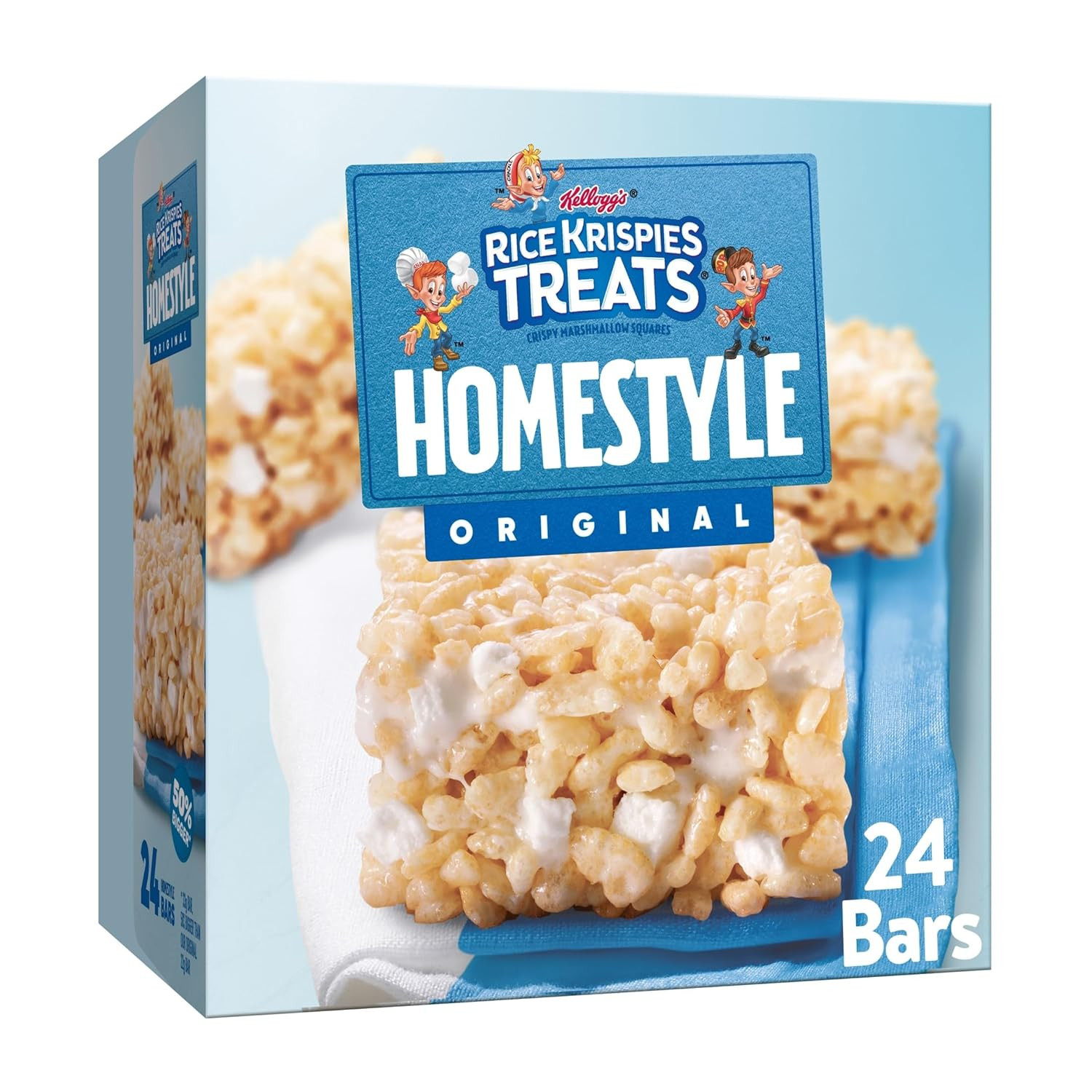 Homestyle Crispy Marshmallow Squares, Kids Snacks, Snack Bars, Original, 27.9Oz