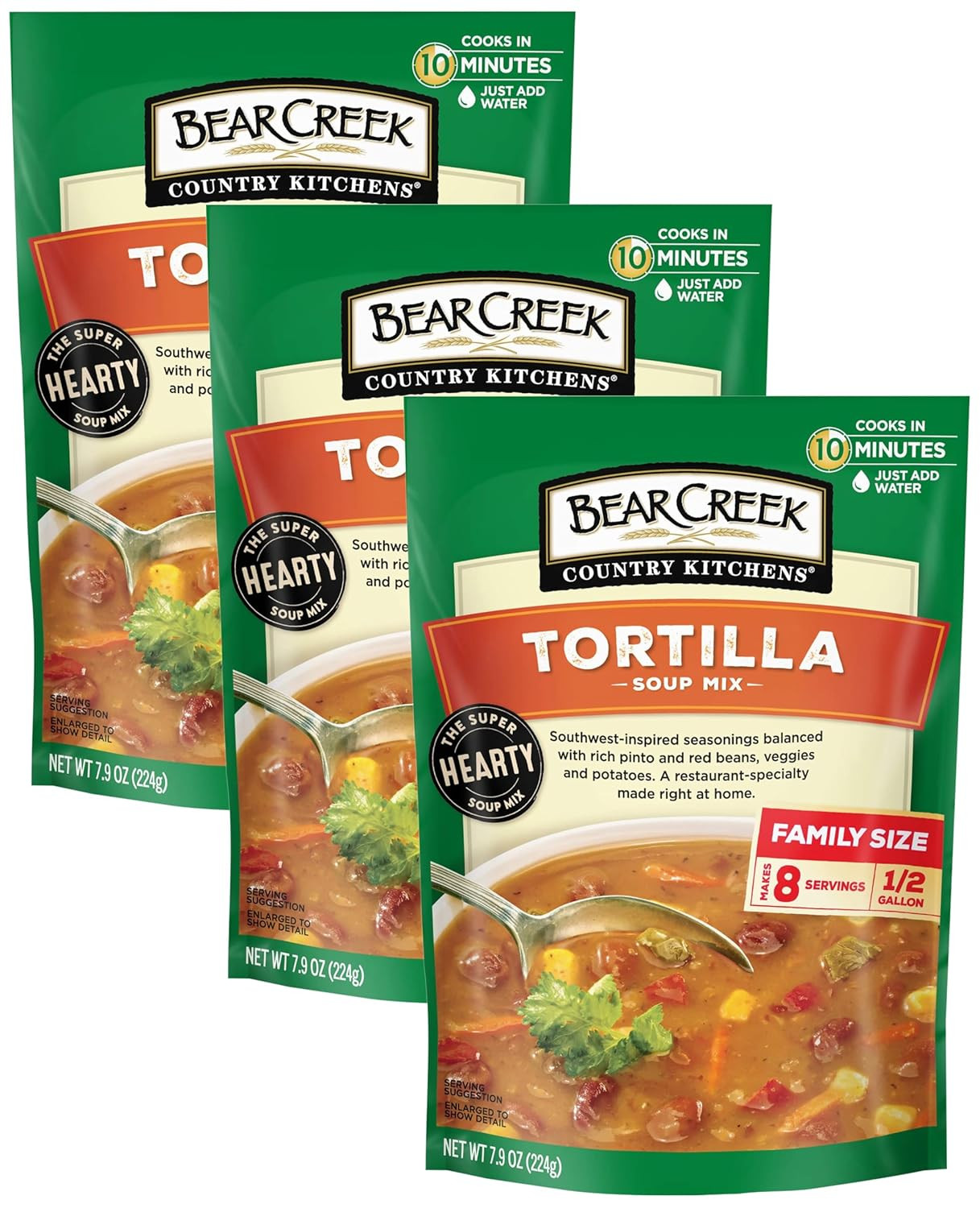 Bear Creek Soup Mix, Tortilla, 7.9 Ounce (Pack of 3)