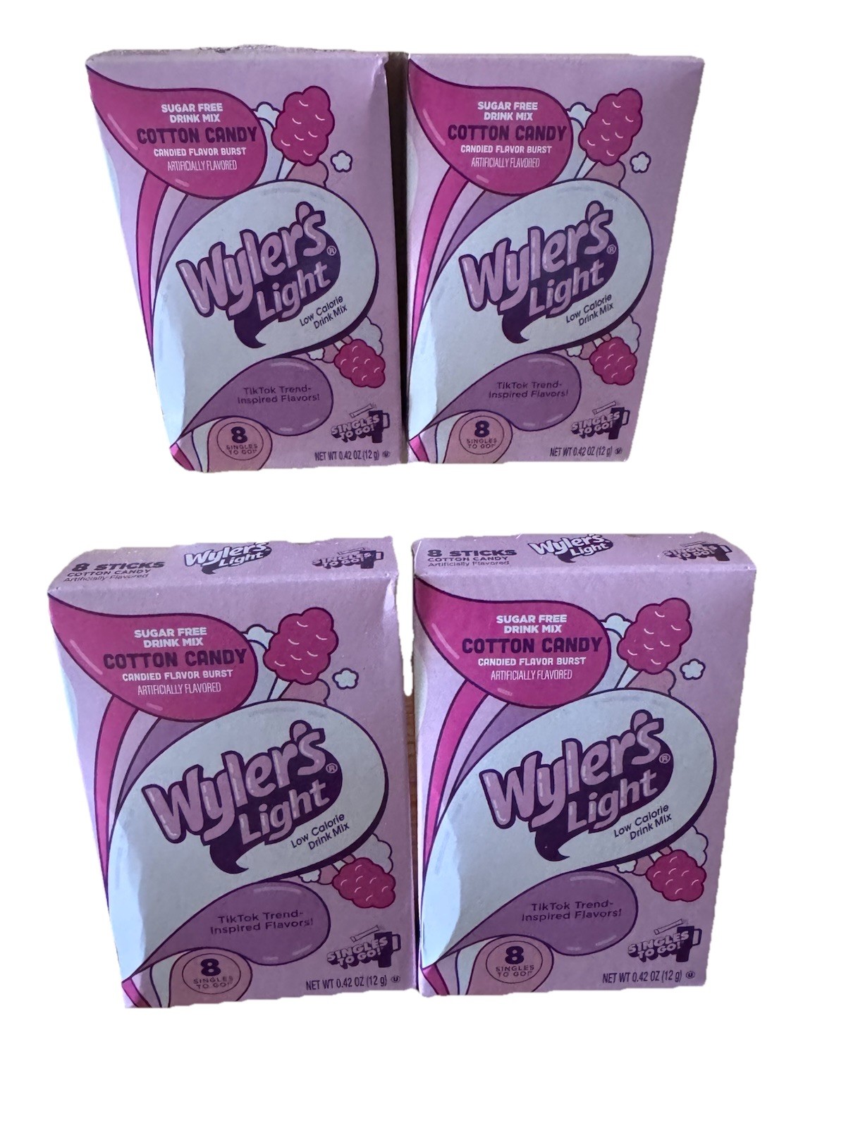 Wyler’s Light 4-Pack Singles-to-Go Cotton Candy 32 Servings-4 Boxes FAST SHIP❗️