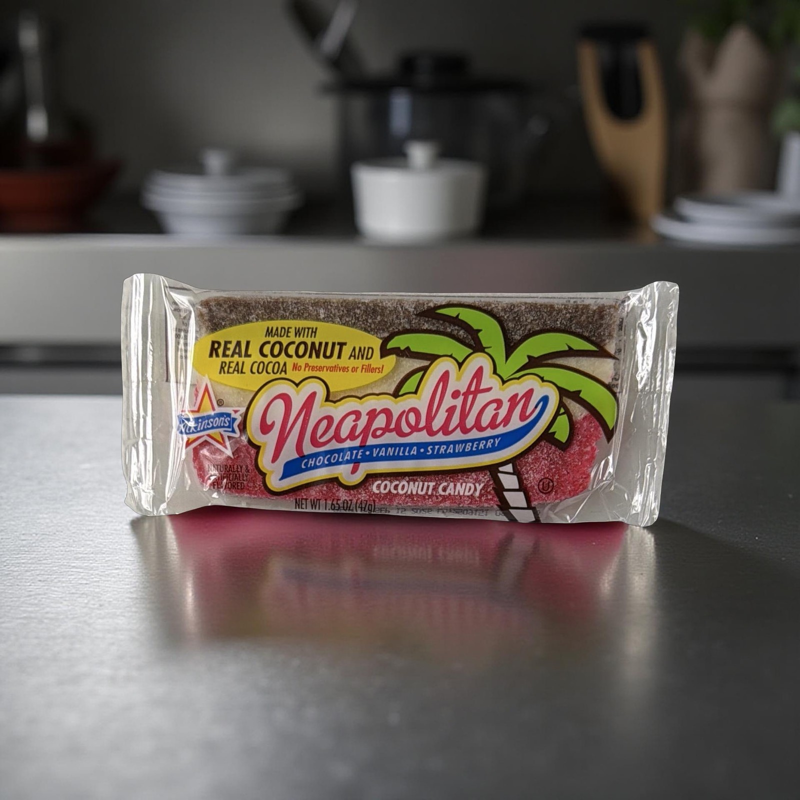 Atkinson’s Neapolitan Chewy Coconut Bars – 1.65 oz Bars, Pack of 6 | Nostalgic T