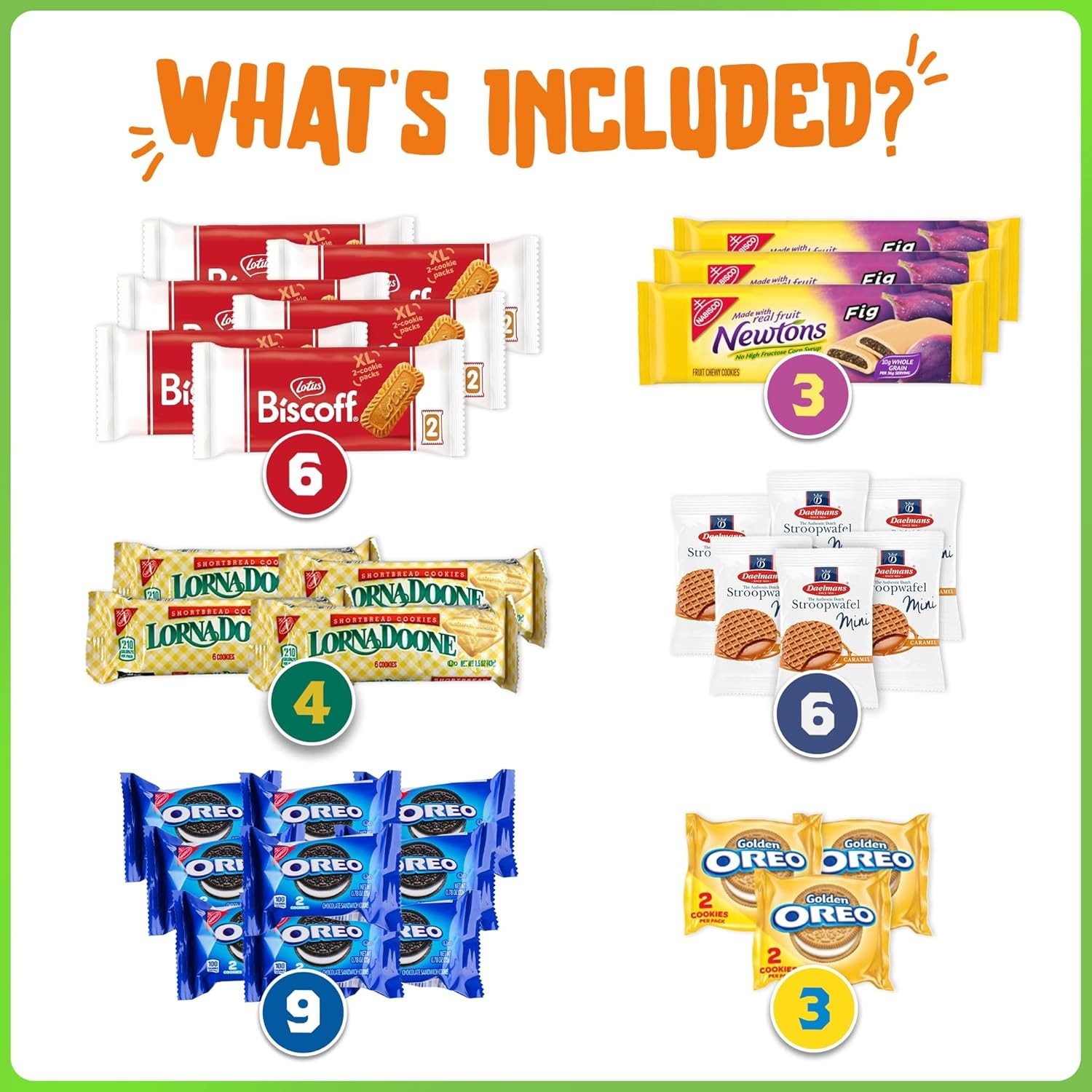 Assorted Cookies Snack Box – 60 Individually Wrapped Treats for Gifting & Events