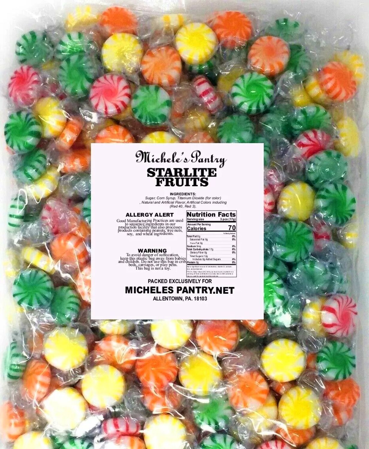 Fruit Starlight Assorted Flavors Hard Candy 4 LBS. Starlite