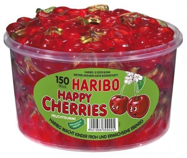 Haribo HAPPY CHERRIES – Jelly Gummy 150 pcs – 1200g / 42.32oz