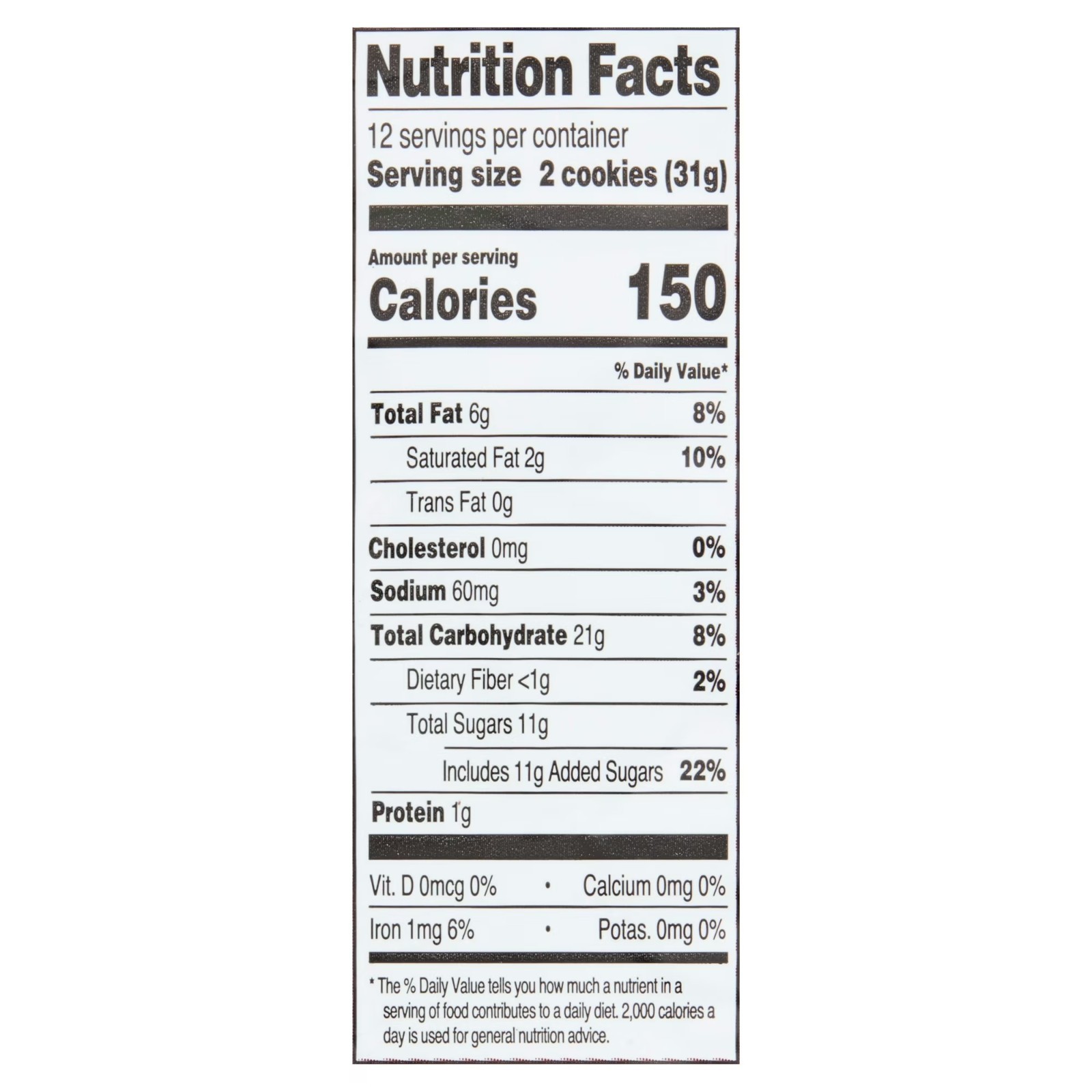 Great Value Chewy Chocolate Chip Cookies 13 oz Pack of 2 Soft Snack Cookies