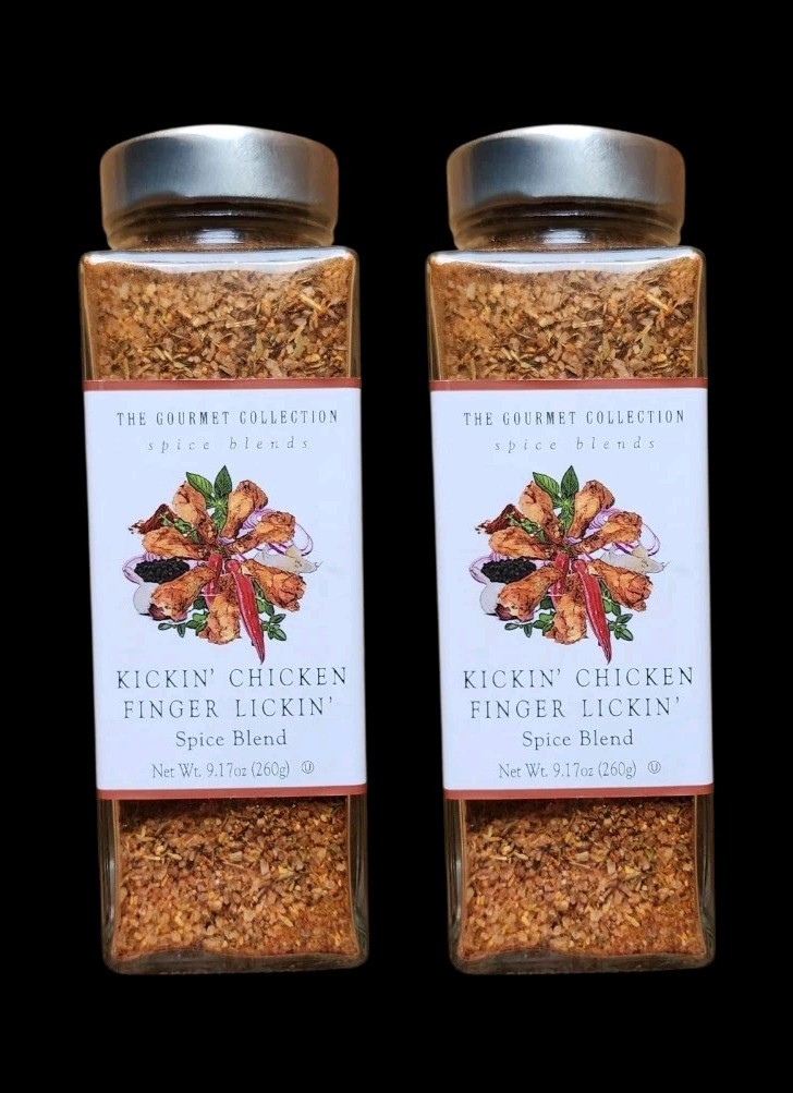 《NEW》2-PK Gourmet Collection Kickin’ Chicken Finger Lickin’ Spice Blends 9.17oz