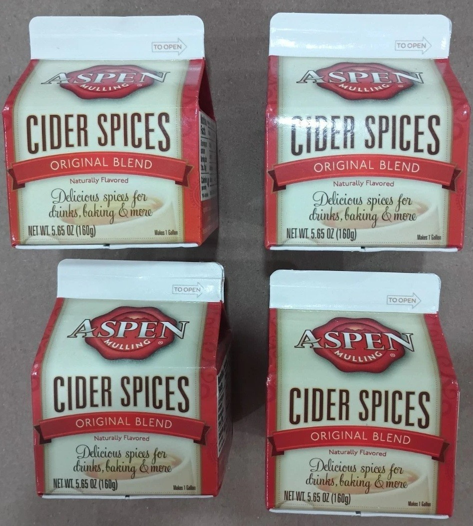 Aspen Mulling Cider Spice – Original Spice Blend – 5.65 Oz, 4 pcs Exp 01/27
