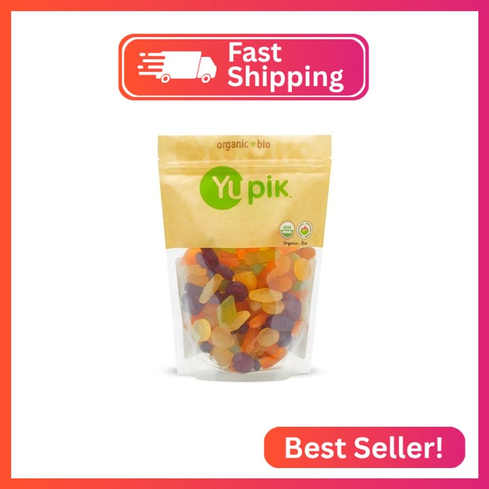 Yupik Organic Veggie Wine Gums, Gelatin-Free, 1.1 lb (17.6 oz), Gluten-Free, Veg