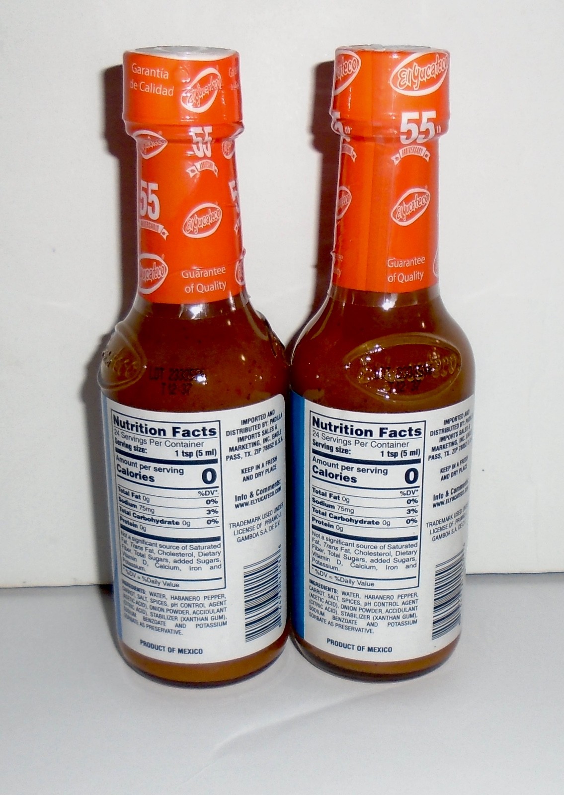 NEW EL YUCATECO CARRIBEAN MEXICAN CHILE HABANERO HOT SAUCE ~ 55th Anniversary!
