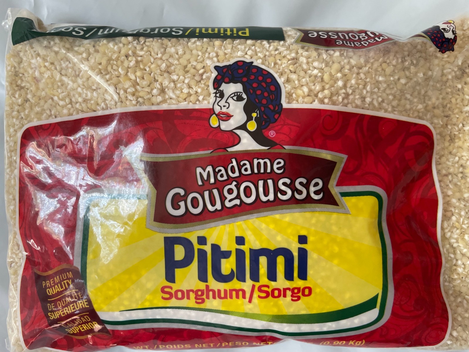 3 Pack Madame Gougousse Pitimi Sorghum Grain 2 lb Bags Gluten Free Whole Grain