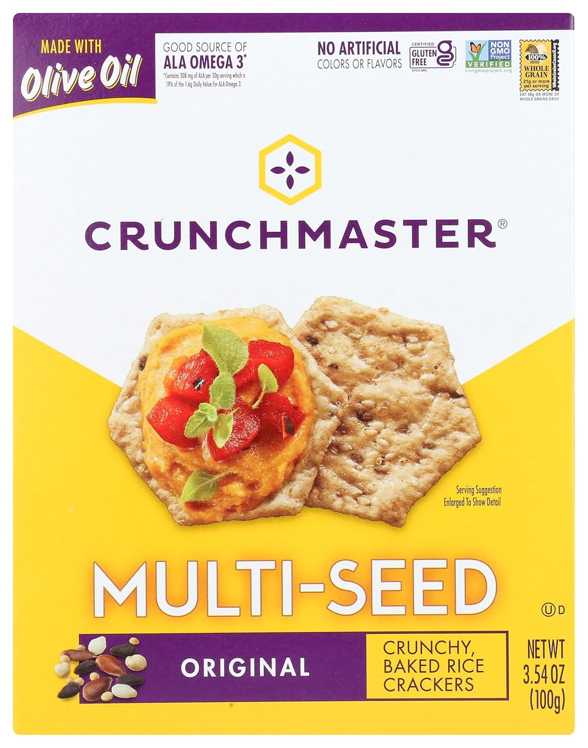 Crunchmaster Original Multi-Seed Crackers, 3.54 Oz