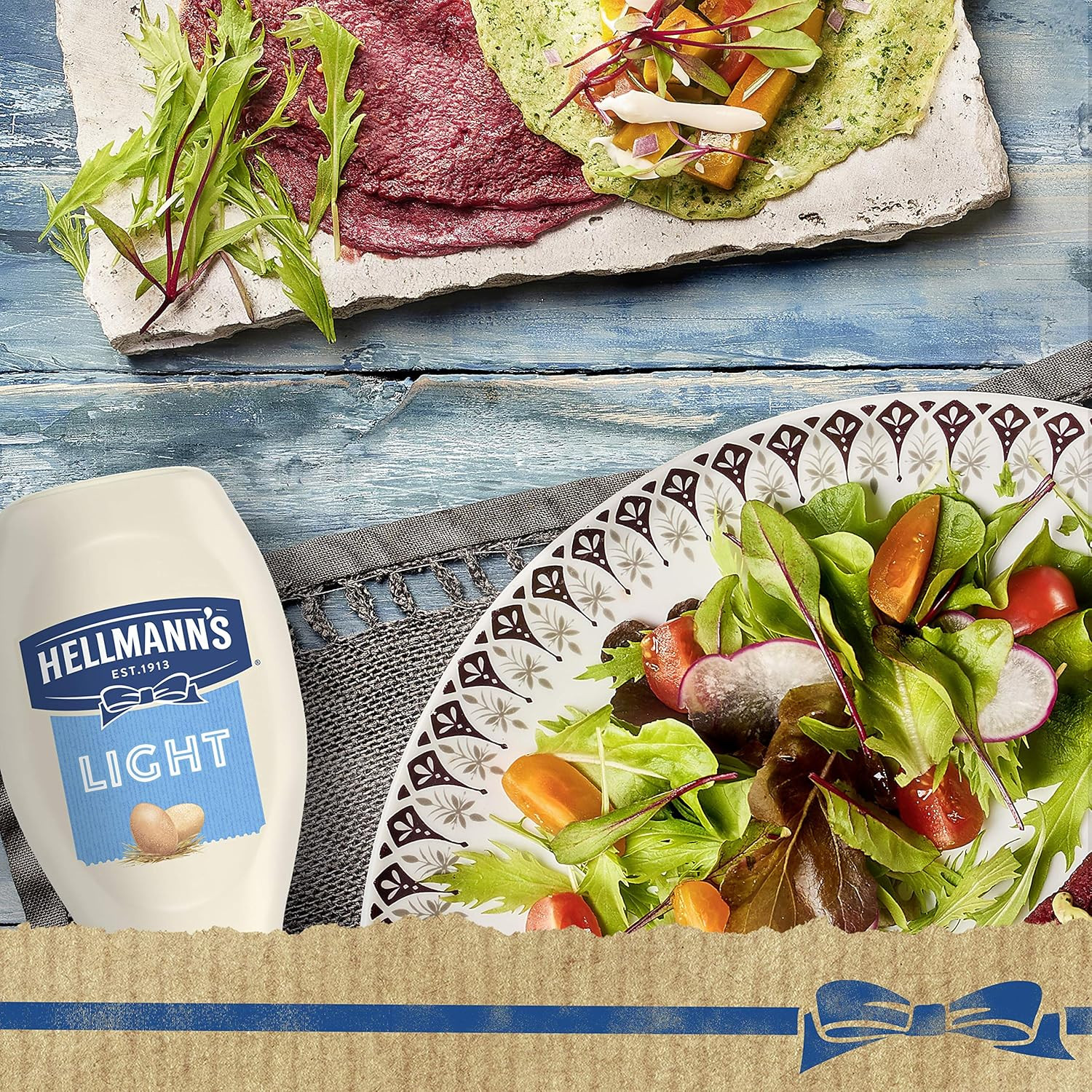 Light Mayonnaise Pack of 3 Light Mayo Squeeze Bottle for a Creamy Condiment for