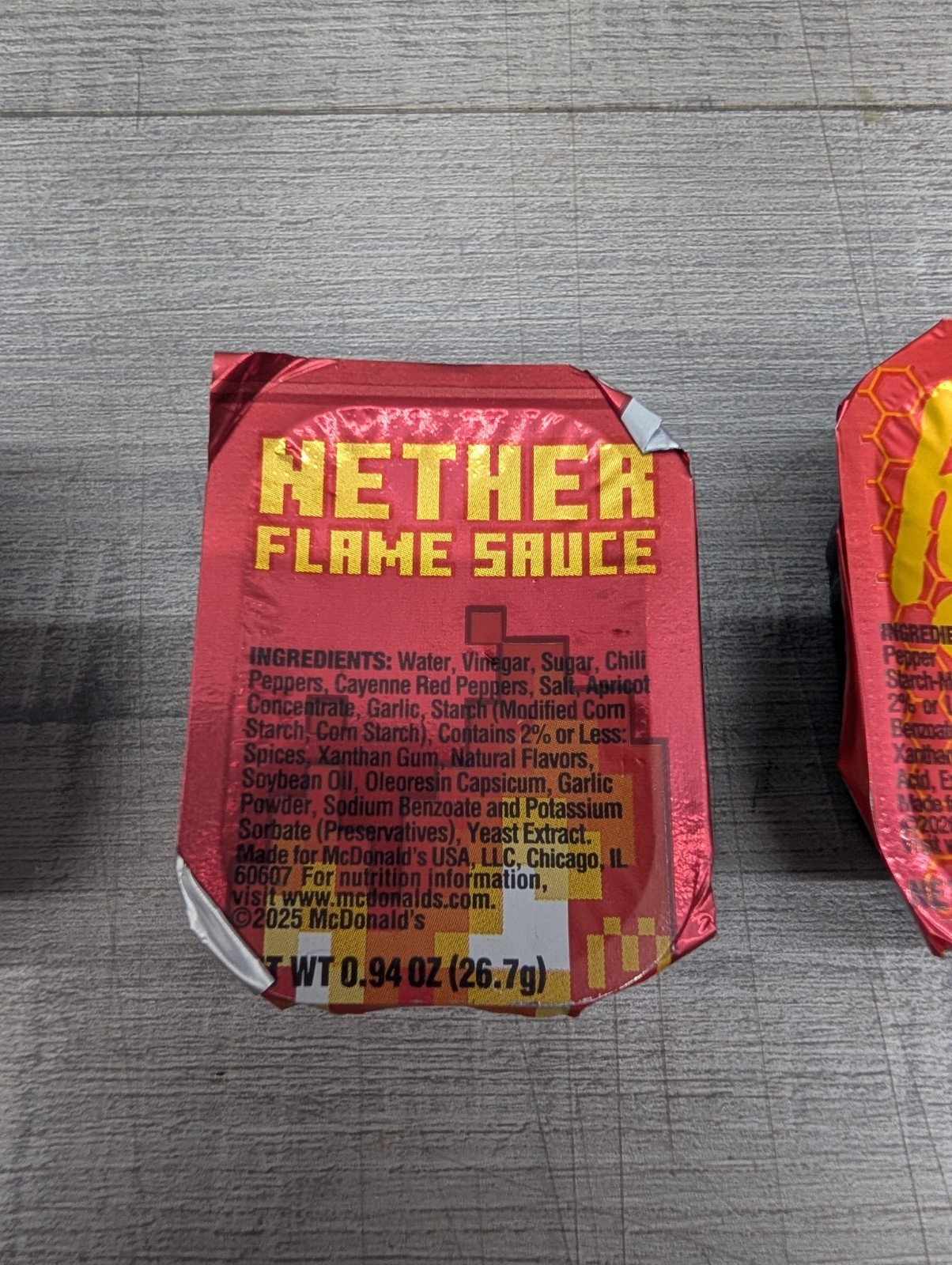 Lot of 5 McDonald’s Dipping Sauce. 3 Different Flavors. Hot Honey, Nether.