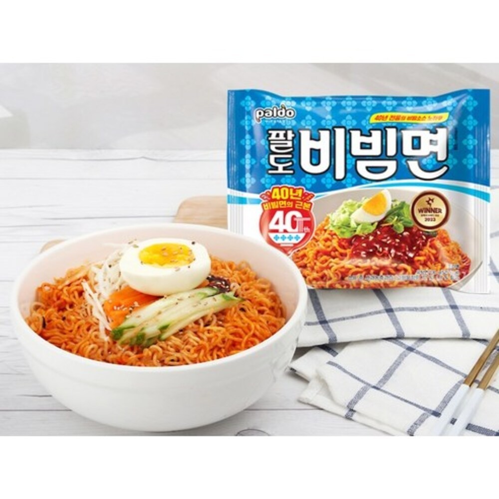 Paldo Bibim Men Spicy Cold Noodles x 5 Packs / K-Food