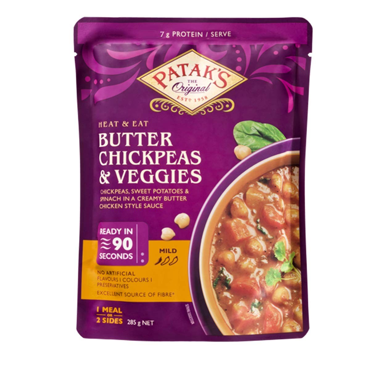 Patak’s Ready To Eat Vegetarian Meals Butter Chickpeas & Veggies 10.05 oz