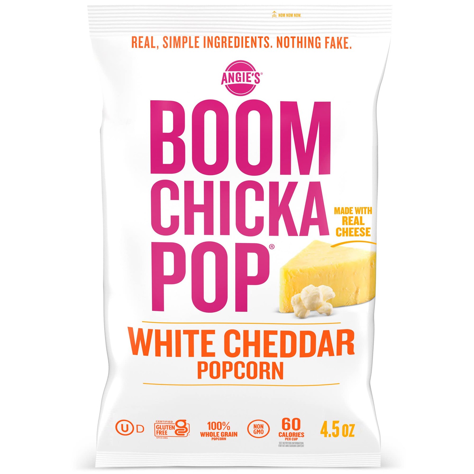 Angie’s BOOMCHICKAPOP White Cheddar Popcorn, 4.5 oz. Ounce (Pack of 1)