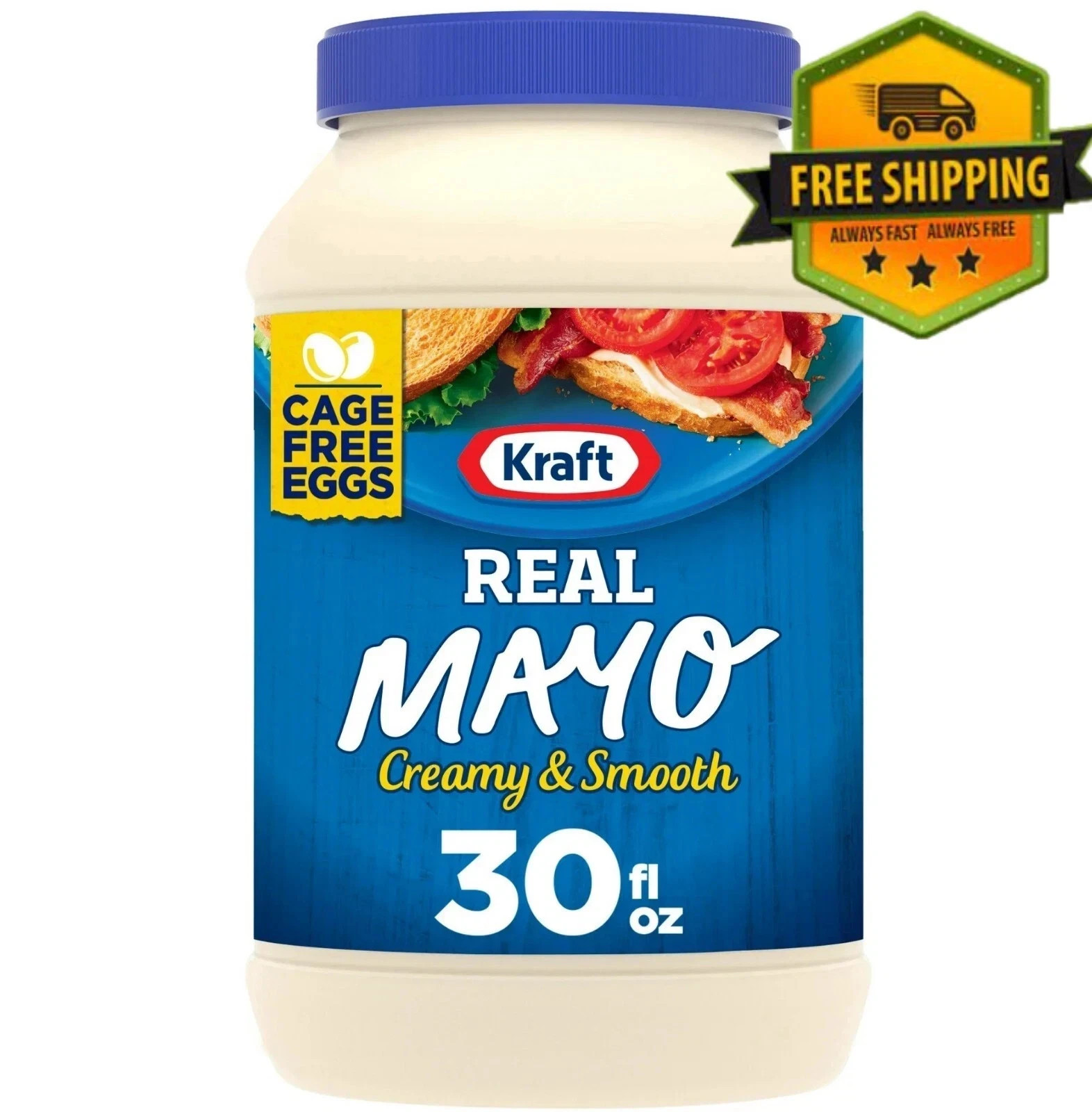 Kraft Real Mayo, Creamy Mayonnaise – Keto & Low Carb, 30 fl oz Jar