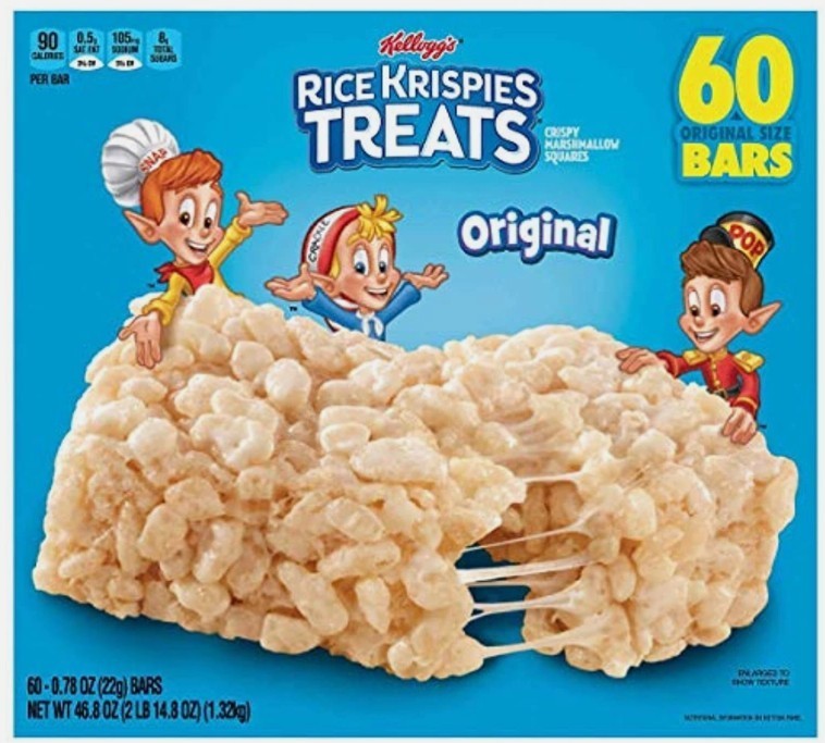 Kellogg’s Rice Krispies Treats, 0.78 oz/Per Bar, Total 60 bars
